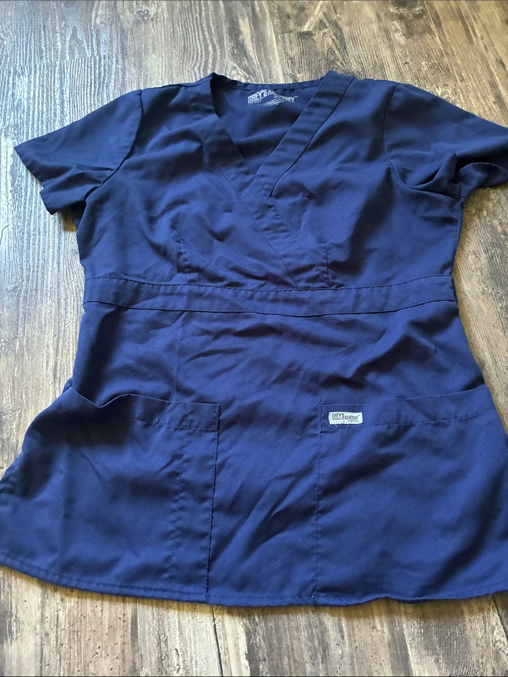 Grey's Anatomy Navy Blue V-Neck Scrub Top